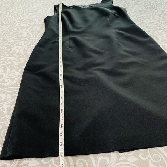 Kasper Separates Dress Women Size 10 Black Classic Sheath Slit Dark Academia - Picture 6 of 8